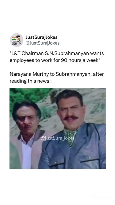 1kamaljitsingh's tweet card. Narayana murthy to S.K Subramanium after listen his speech on work 90...