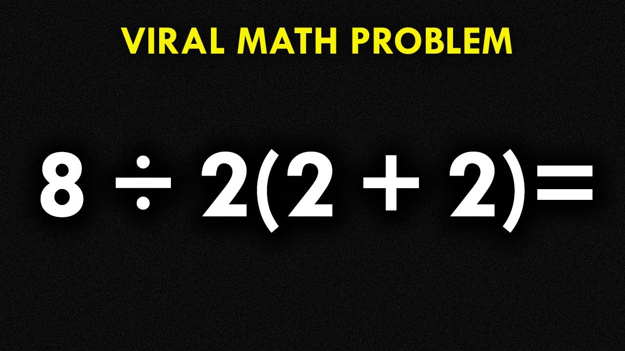 EnglishTestBlog's tweet card. 8 ÷ 2(2 + 2) = ? Explained Step-by-Step!