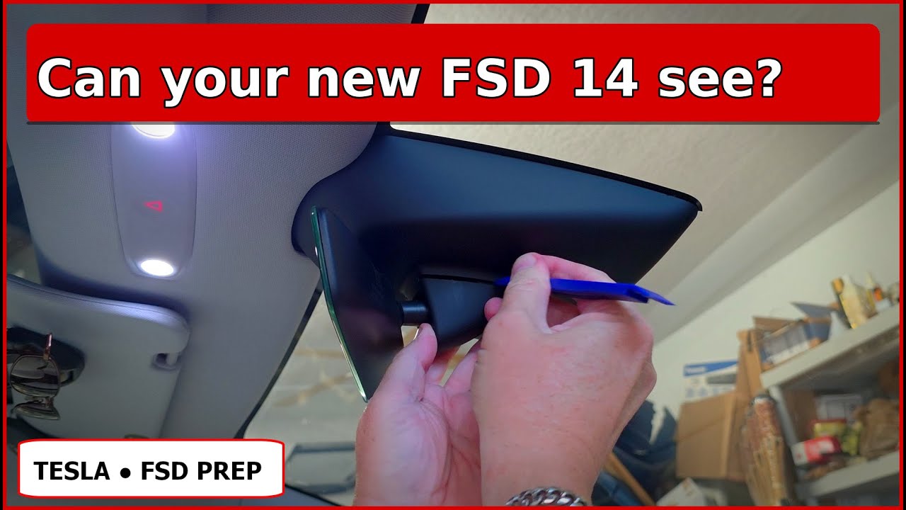 mcjamez's tweet card. Model 3 Highland FSD 14 Prep: Clean Your Front Cameras!