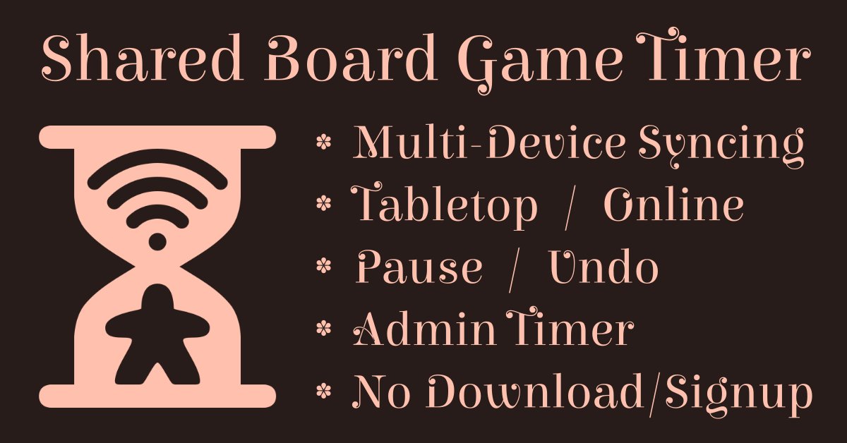SharedGameTimer's tweet card. A board game timer that synchronizes across multiple devices.