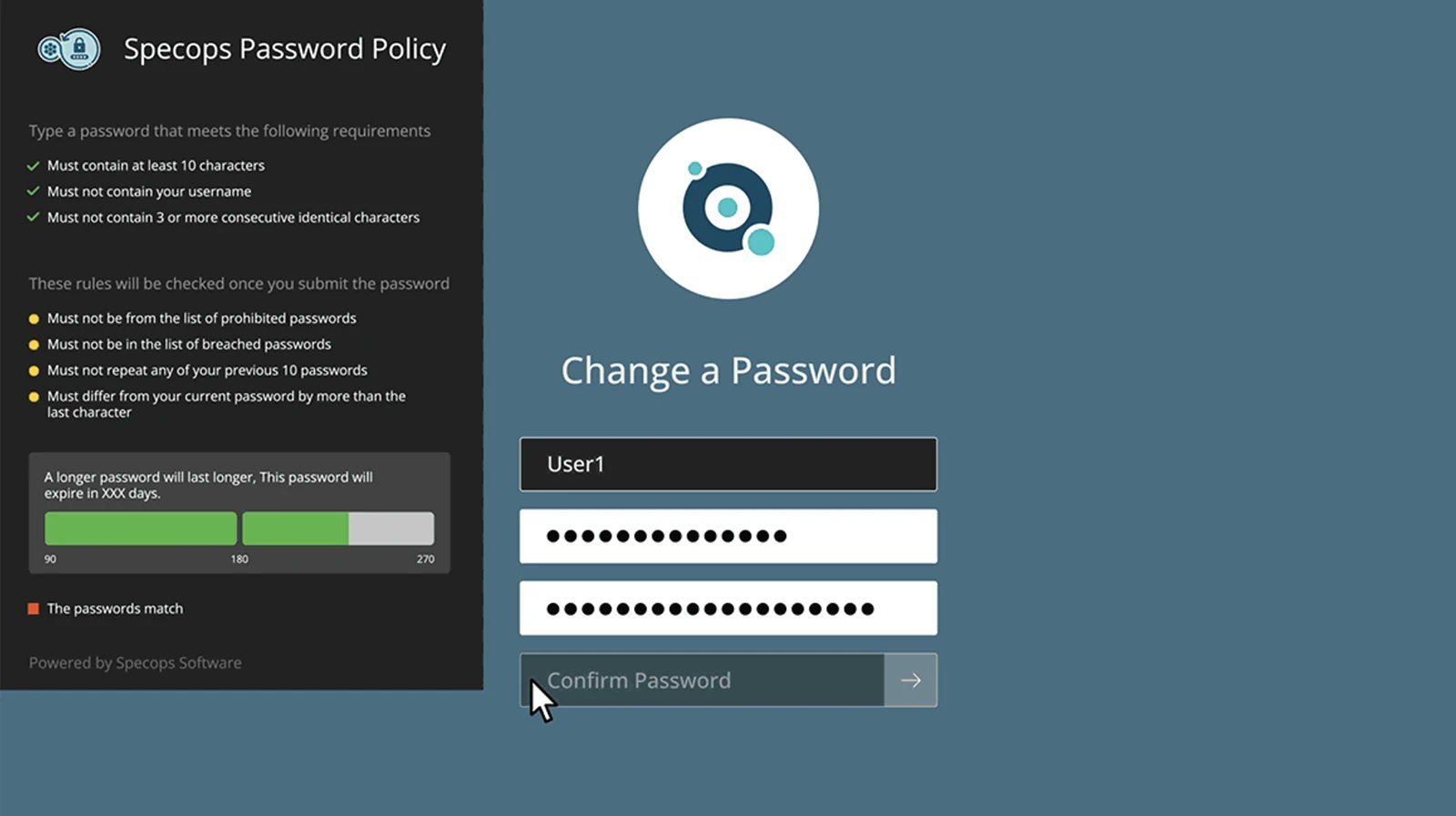 specopssoftware's tweet card. Specops Password Policy integrates with Active Directory, blocks 4B+ compromised passwords, and helps admins enforce password compliance.