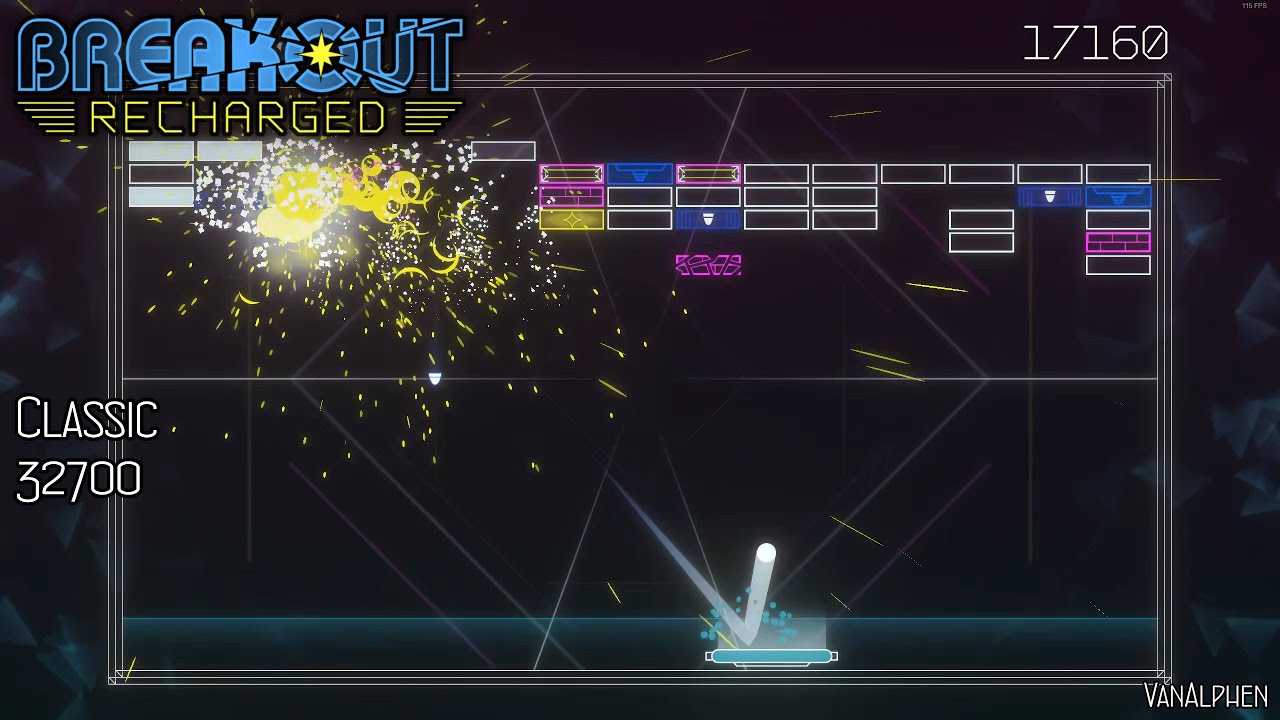 VanAlphenStudio's tweet card. Breakout Recharged: Classic - 32,700