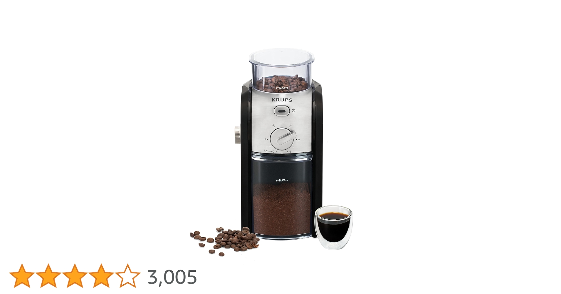 CoffeeCultBlog's tweet card. With the Krups GVX2 you can grind beans to the desired fineness to suit your taste, and the type of coffee you are preparing. The GVX2 also has a number of cups (2-12) selector, so you can gauge...