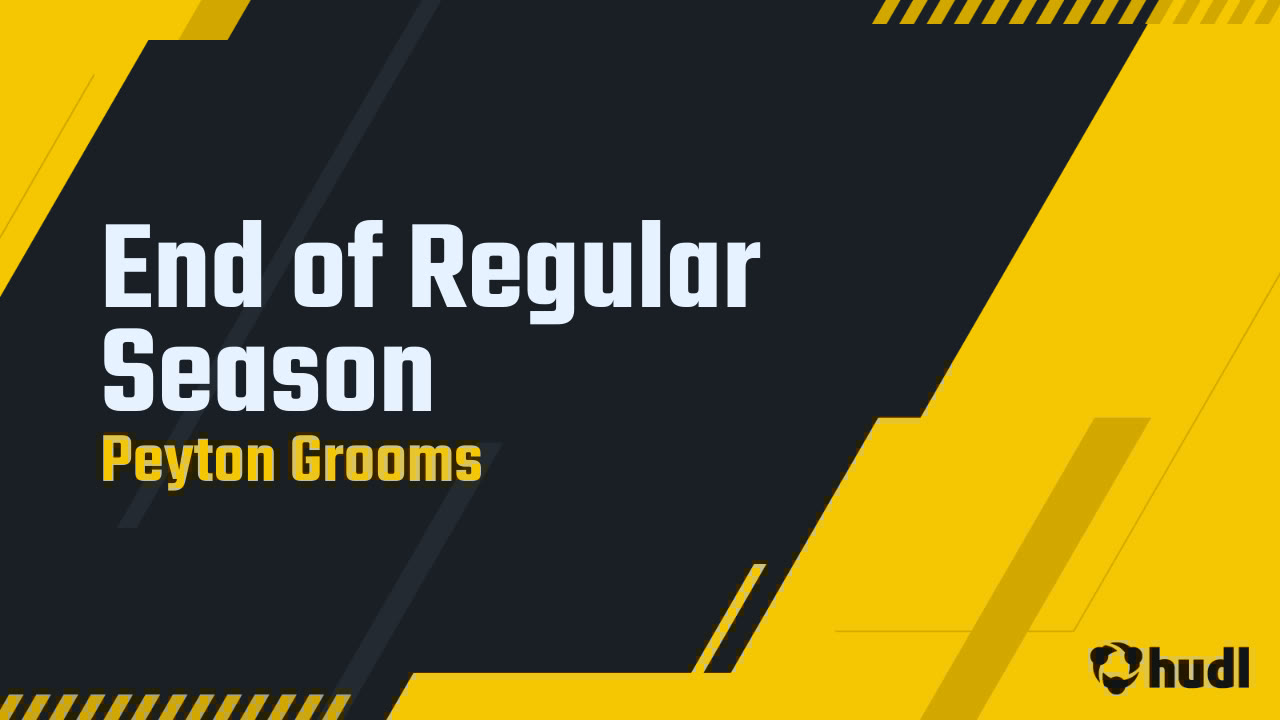 PeytonGrooms14's tweet card. End of Regular Season