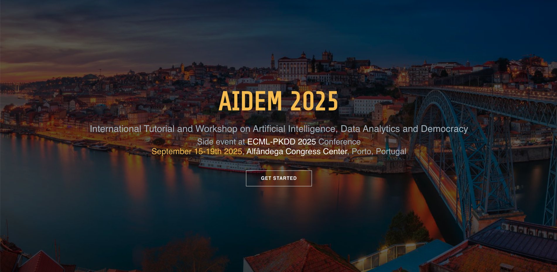 lore_mannocci's tweet card. International Tutorial and Workshop on Artificial Intelligence, Data Analytics and Democracy