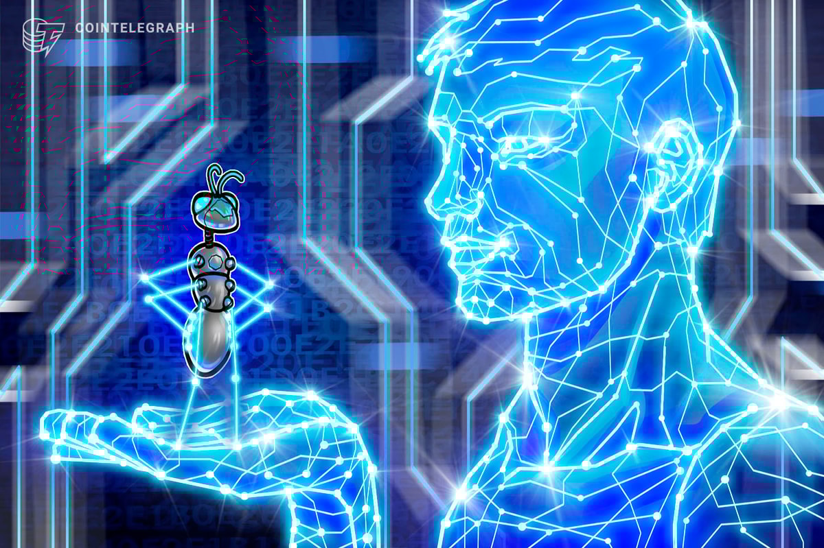 Cointelegraph's tweet card. A brand new generation of decentralized and intelligent financial services comes from the intersection of DeFi, artificial intelligence and machine learning.