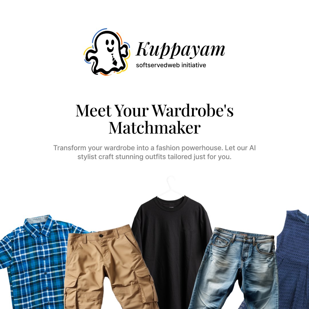 SoftServedWeb's tweet card. Meet Your Wardrobe's Matchmaker 🫶, Transform your wardrobe into a fashion powerhouse. Let our AI stylist craft stunning outfits curated just for you.