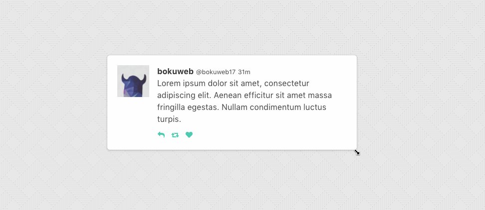 madewithreact's tweet card. re-resizable is an open-source resizable component for React. -------------------------------------------------------------------------------- Read more [https://github.com/bokuweb/re-resizable#cod...