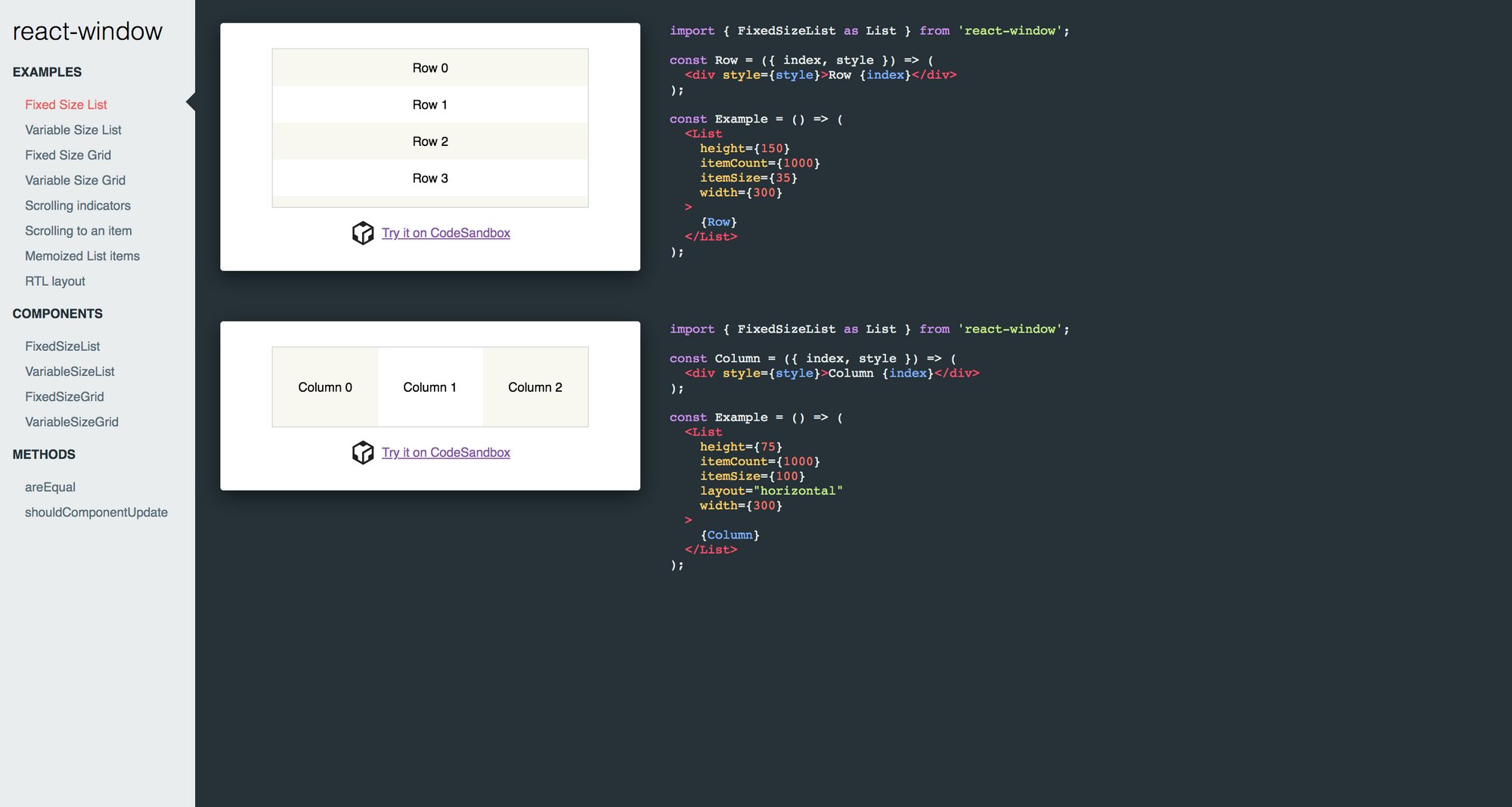 madewithreact's tweet card. React-Window is a React component for efficiently rendering large lists and tabular data. It works by only rendering part of a large data set (just enough to fill the viewport). This helps address...