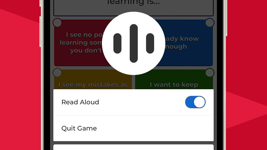 CSKnights's tweet card. Read aloud game option in the Kahoot! app improves accessibility. Available in 37 languages within challenges and study modes in Kahoot!