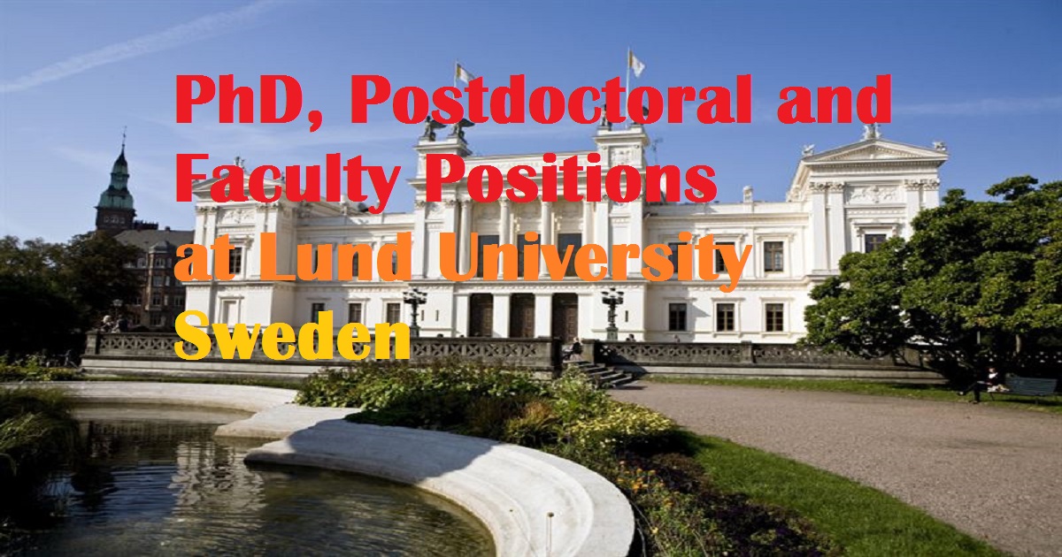 Scholarshipps's tweet card. Lund University in Sweden invites application for vacant PhD, Postdoc and Academic Positions, one of northern Europe’s oldest universities in Sweden.