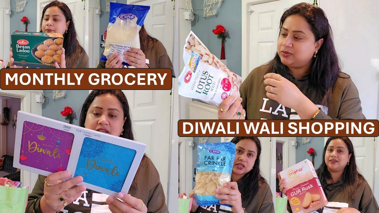 DeepsAIOChannel's tweet card. Indian Shop Grocery Haul 2025 | Diwali Grocery Shopping in UK