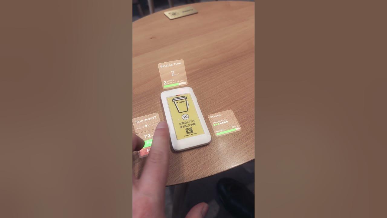 jo_liu_preibi's tweet card. Waiting for Coffee in AR – Real-Time Updates & Smart UI #augmentedr...