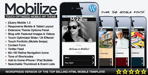 stylelibreview's tweet card. Mobilize – jQuery Mobile WordPress Theme – это потрясающая тема WordPress для мобильных устройств, основанная на популярном JavaScript-фреймворке jQuery Mobile. Эта тема идеально подходит для любых...