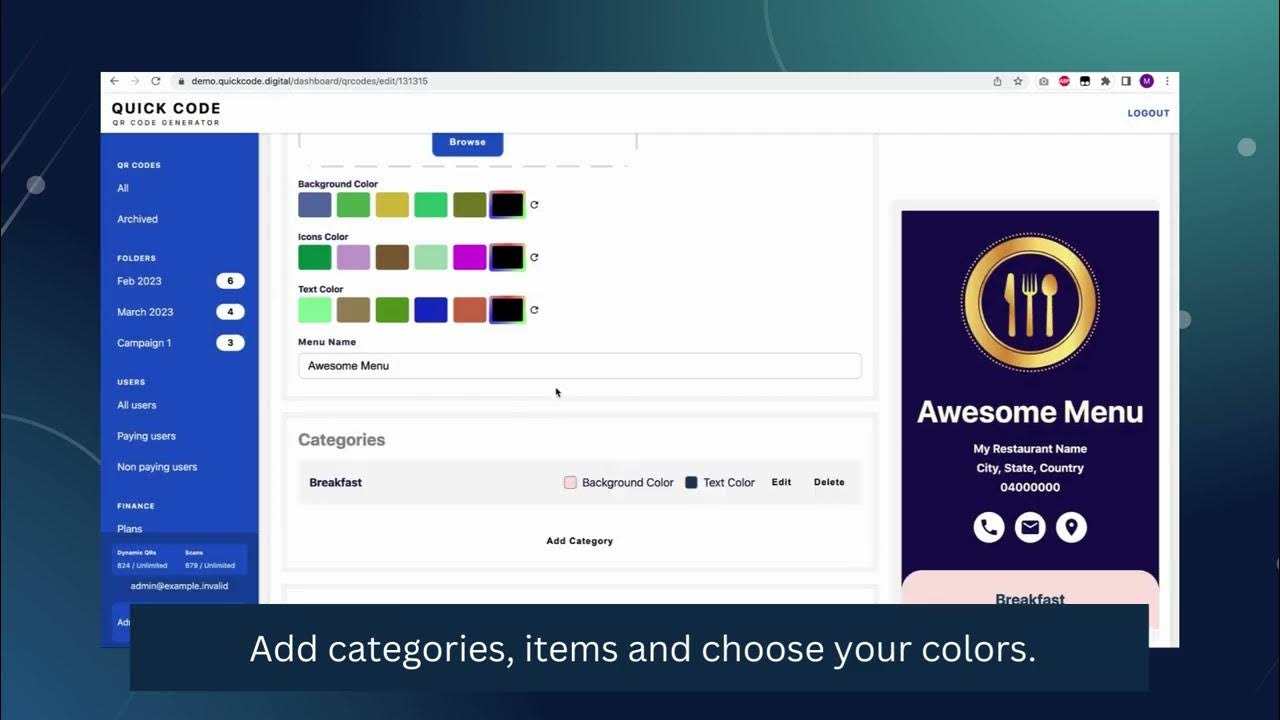 TheQuickCode's tweet card. How to create restaurant menu QR code