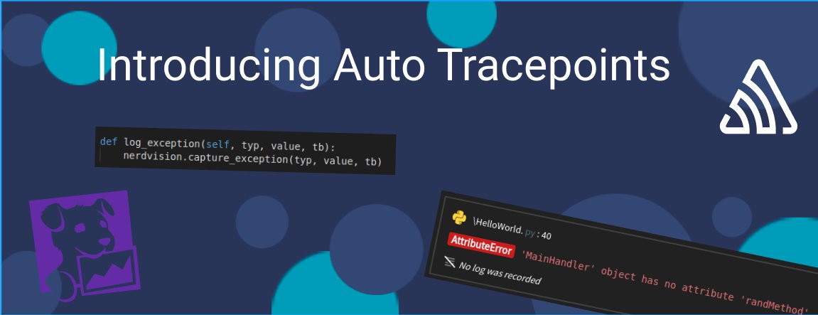NerdVision's tweet card. Debug your applications like never before. With NerdVisions automated debugging, gather data from your applications automatically when you need it most.