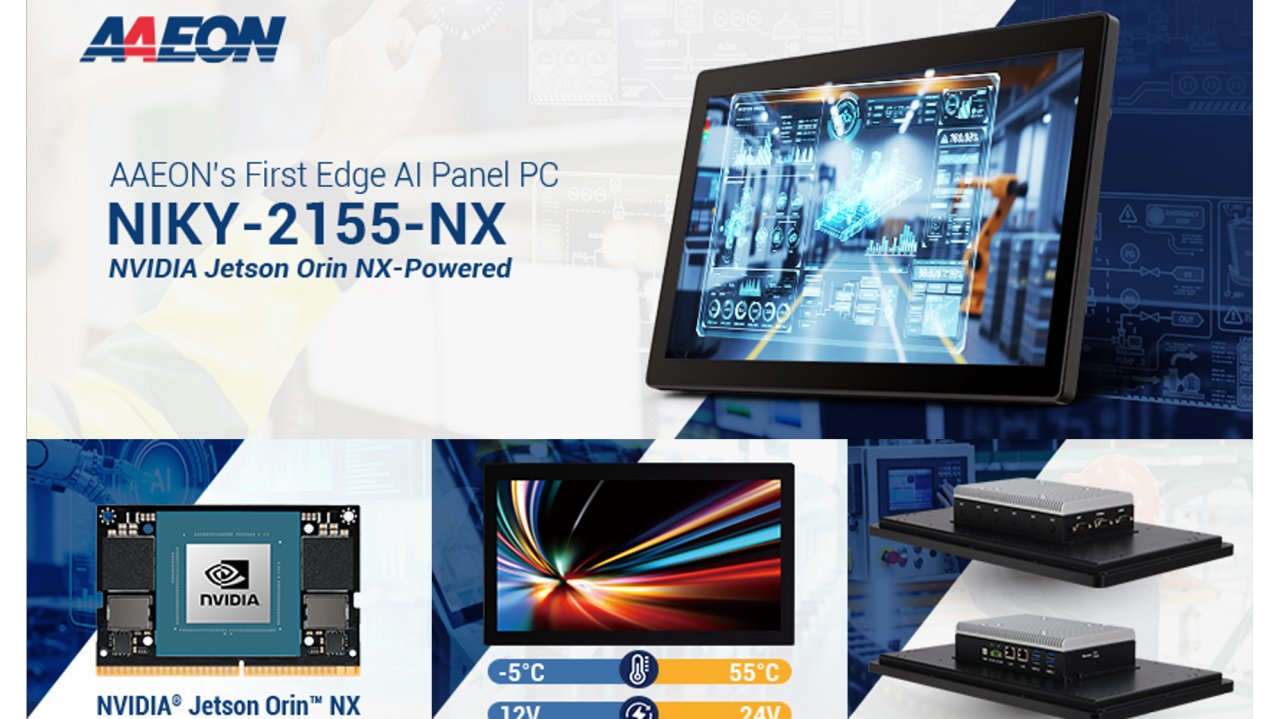 AAEON's tweet card. NVIDIA Jetson Orin NX-powered, robust, and equipped with a comprehensive industrial I/O, AAEON’s latest new product line targets both smart retail and industrial HMI market segments. AAEON (Stock...