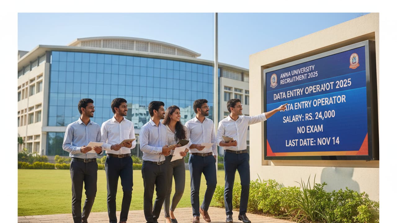 AsianetNewsTM's tweet card. Anna University Job அண்ணா பல்கலைக்கழகத்தில் Data Entry Operator உள்ளிட்ட பல்வேறு பணியிடங்கள். ரூ.24,000 வரை சம்பளம். விண்ணப்பக் கட்டணம் இல்லை, நேர்காணல் மூலம் தேர்வு. கடைசி நாள்: நவம்பர் 14, 2025.