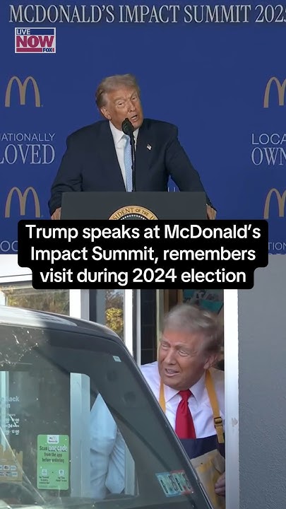 C_Simmo2's tweet card. Trump speaks at McDonald’s Summit