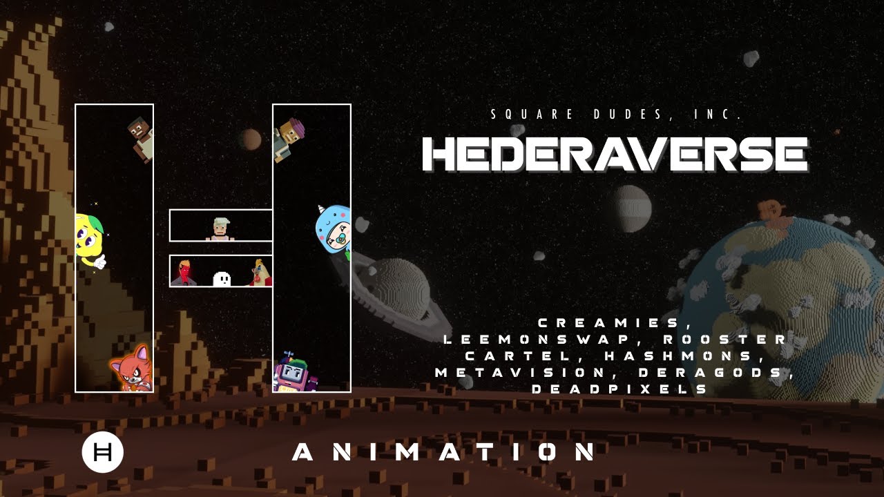 squaredudesNFT's tweet card. HEDERAVERSE | ANIMATION | NFT | HBAR | HEDERA