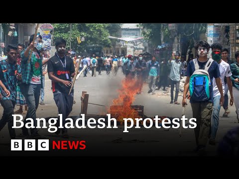 SOASpress's tweet card. Bangladesh imposes national curfew as protests continue | BBC News