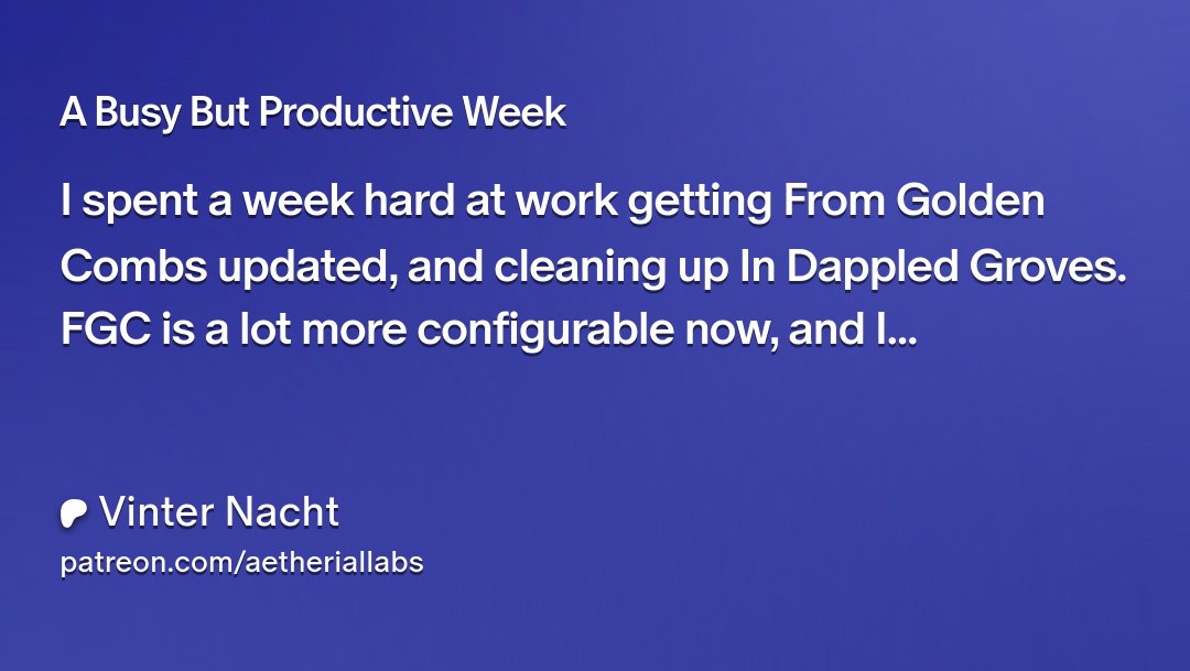 AetherialLabs's tweet card. Get more from Vinter Nacht on Patreon