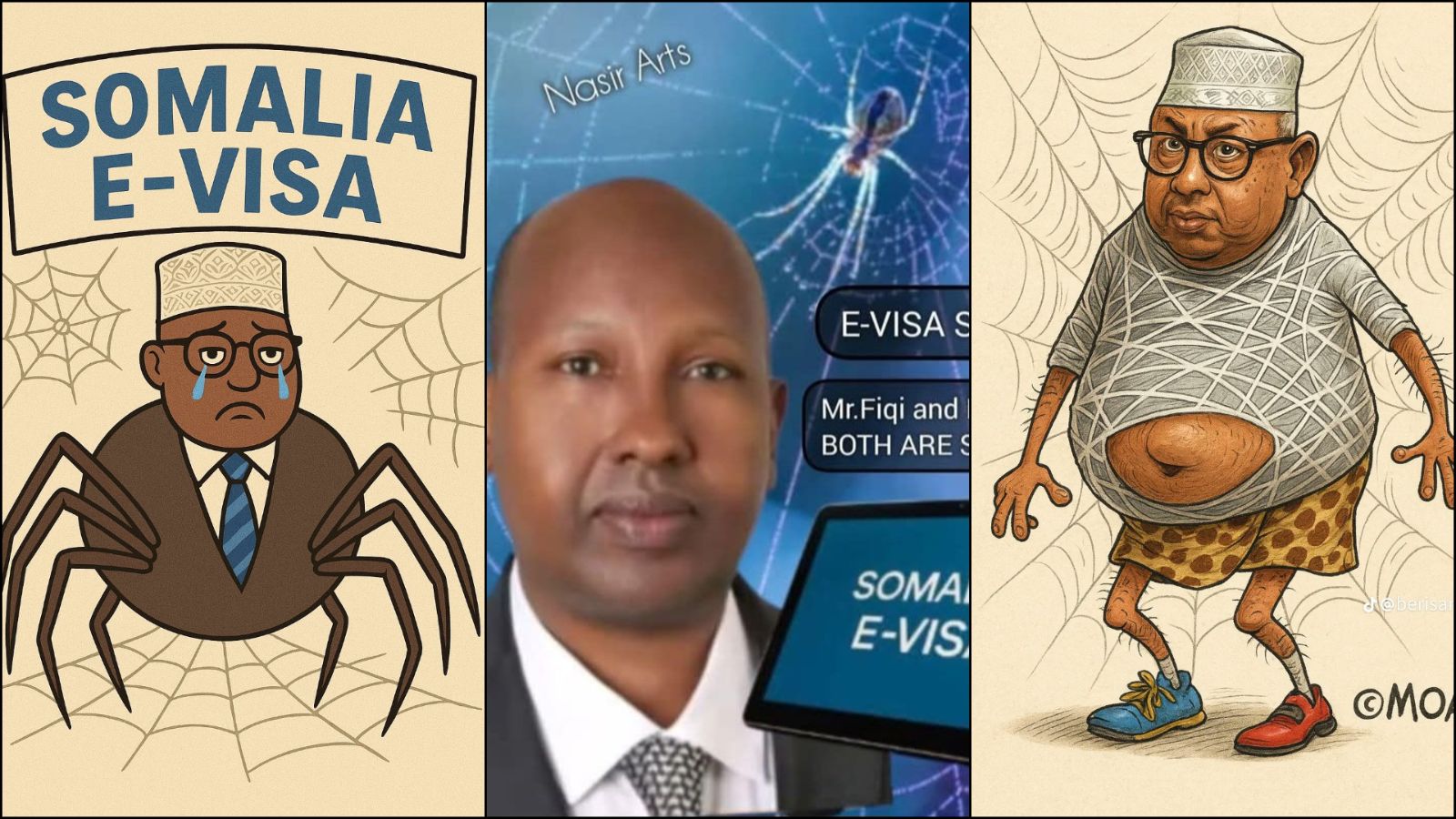 Saxafi's tweet card. Somalia’s Defense Minister Ahmed Fiqi mocked Somaliland using a Qur’anic reference to a spider’s web—but the E-Visa collapse, global airline pushback, and social media backlash have turned his own...