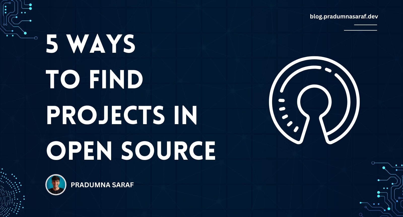 pradumna_saraf's tweet card. Discover 5 ways beginners can find Open Source projects to contribute to, using GitHub and EddieHub tools