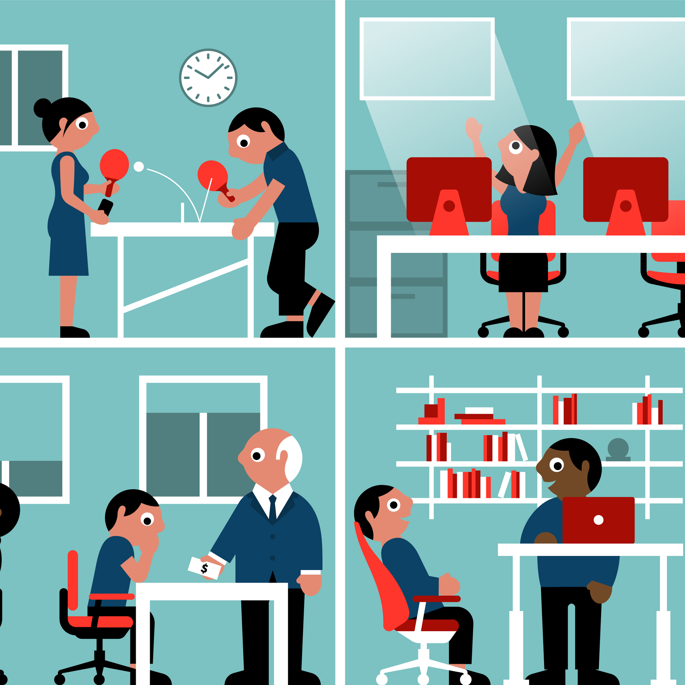 floatstudio's tweet card. Good office design can increase the happiness of employees whereas ping-pong tables, slides and even pay rises can’t, according to research by Haworth.