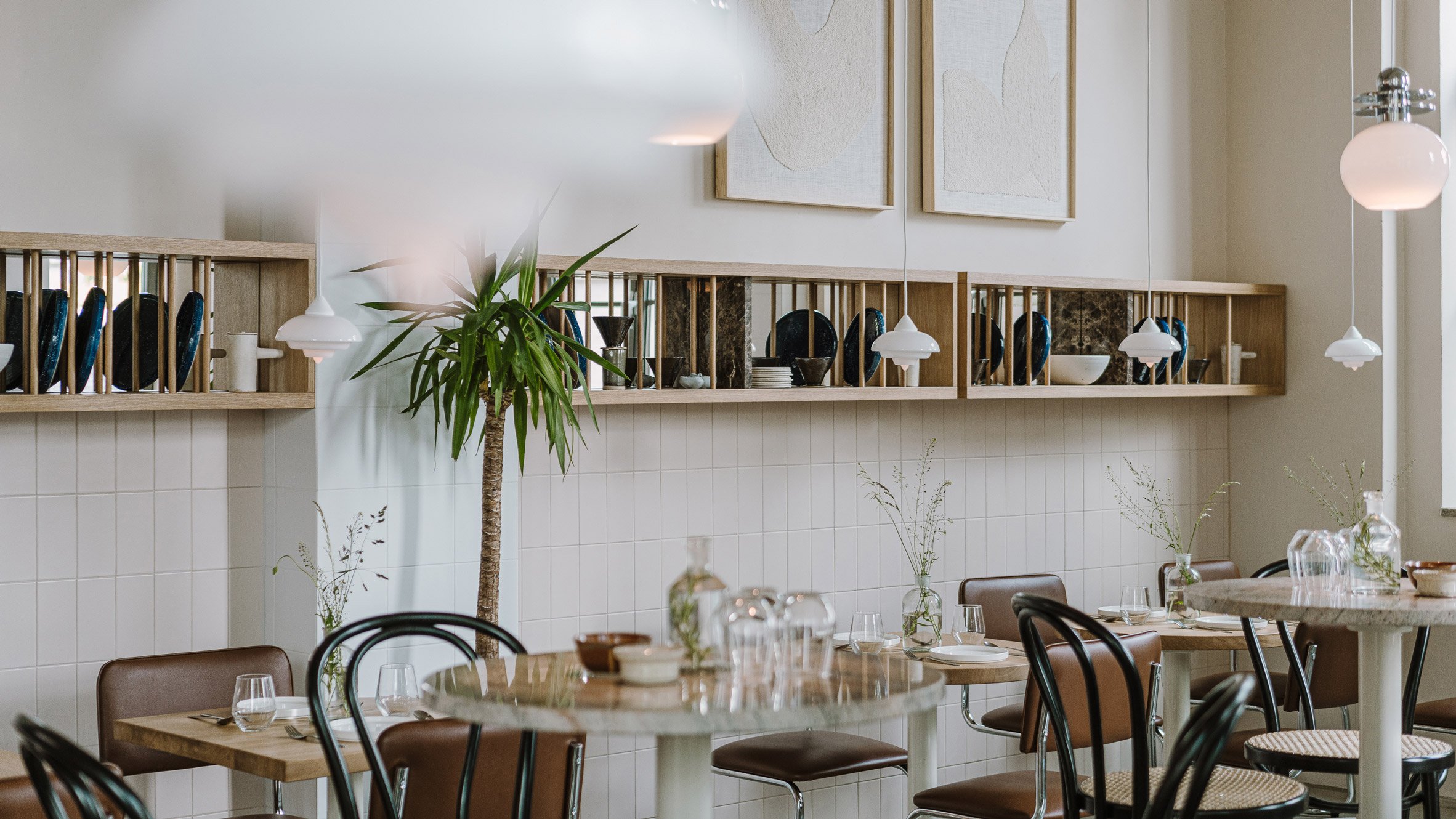 floatstudio's tweet card. Agnieszka Owsiany Studio worked to incorporate key motifs of Bauhaus design into Israeli restaurant Nadzieja, which has opened in Poznań, Poland.