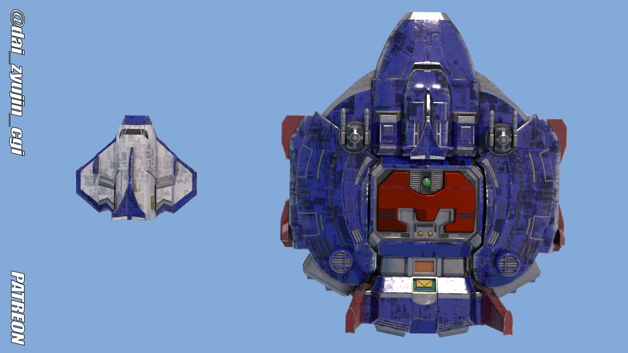 MyRobotRoom's tweet card. Astro Megazord MMPR / galaxy mega - Animation test - CG robot