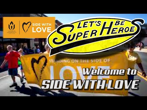 DatabaseRanger's tweet card. Side With Love - Let's Be Superheroes!