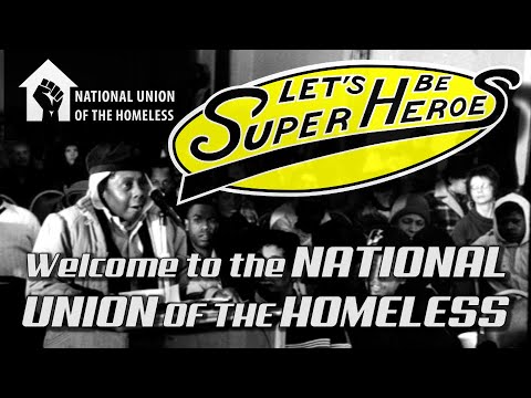 DatabaseRanger's tweet card. The National Union of the Homeless - Let's Be Superheroes!