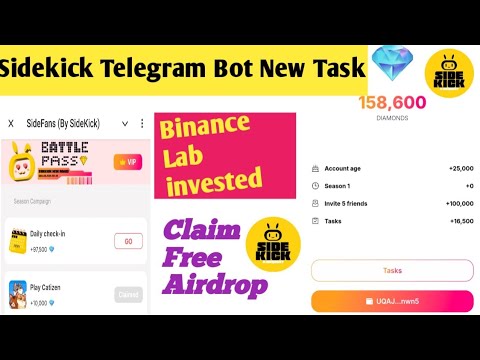 mkdevanda1's tweet card. Sidekick Fan Telegram Bot Airdrop! Earn Up to 2000$ Free ! Claim...
