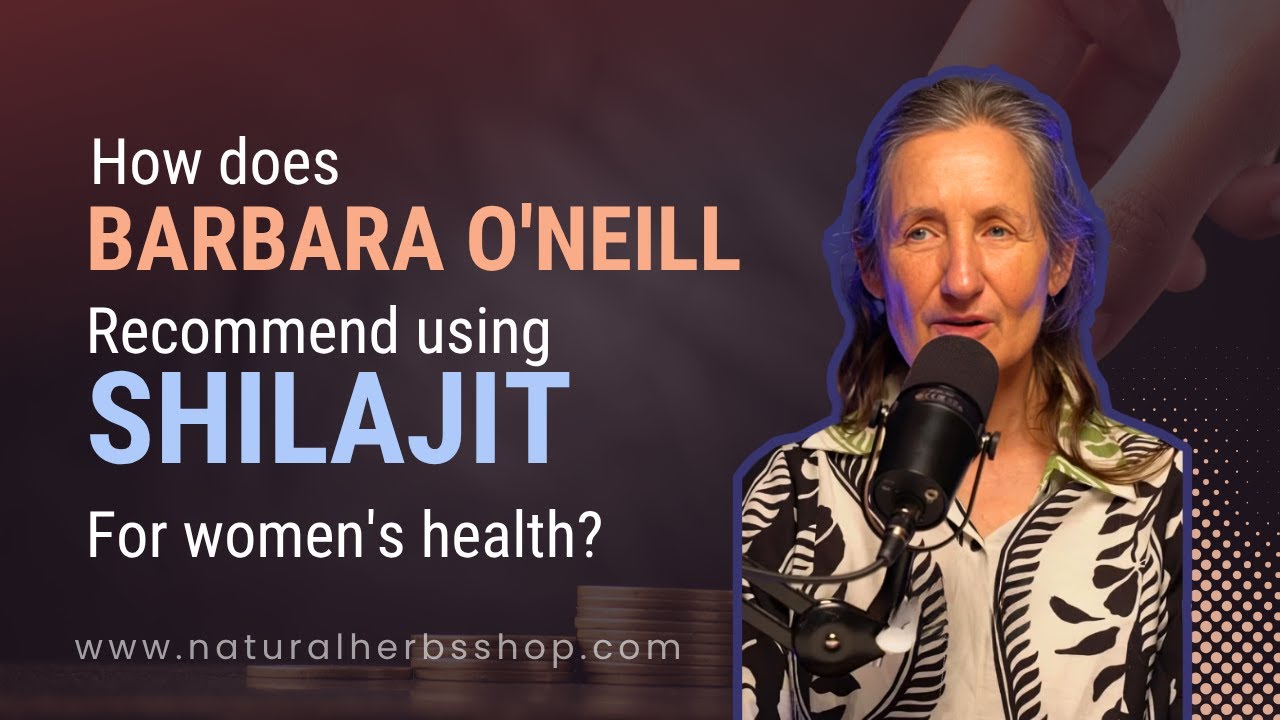 Nherbsshop's tweet card. How does Barbara O'Neill recommend using Shilajit for women's health?...