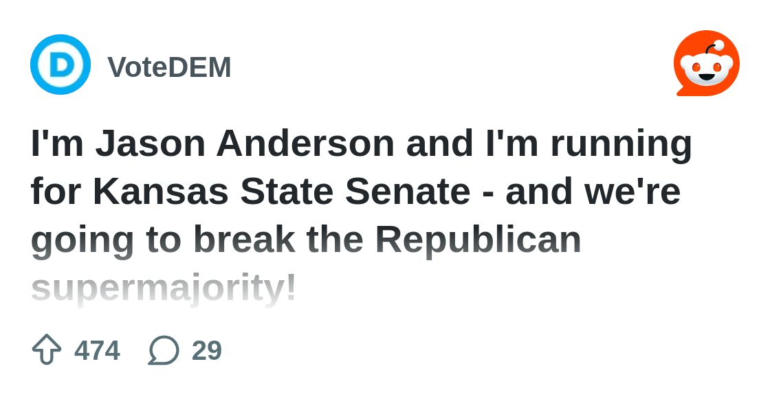 JasonForKansas's tweet card. Explore this post and more from the VoteDEM community