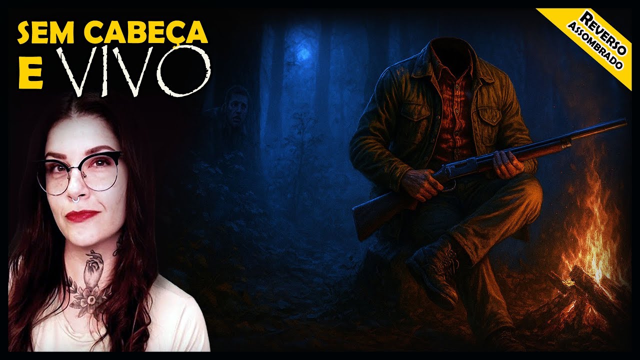 AssombradoBlog's tweet card. SEM CABEÇA E VIVO - O Caçador sem Cabeça