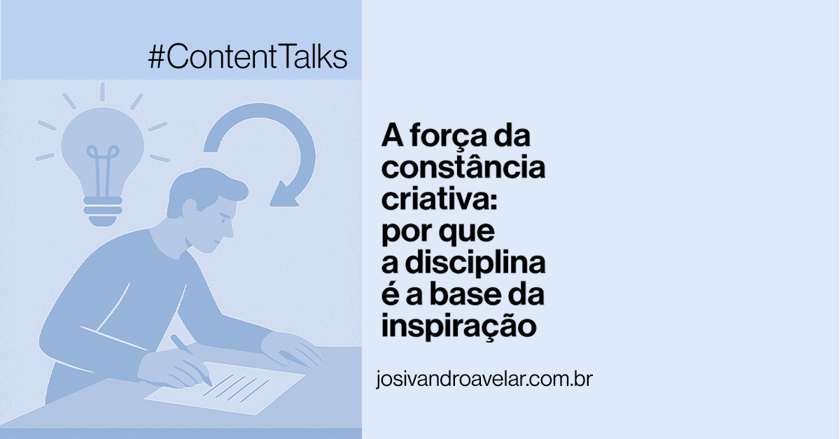 lunetasonorapod's tweet card. Descubra como a constância criativa — o equilíbrio entre disciplina, rotina e perseverança — é o que transforma boas ideias em trajetórias sólidas e duradouras na produção cultural.