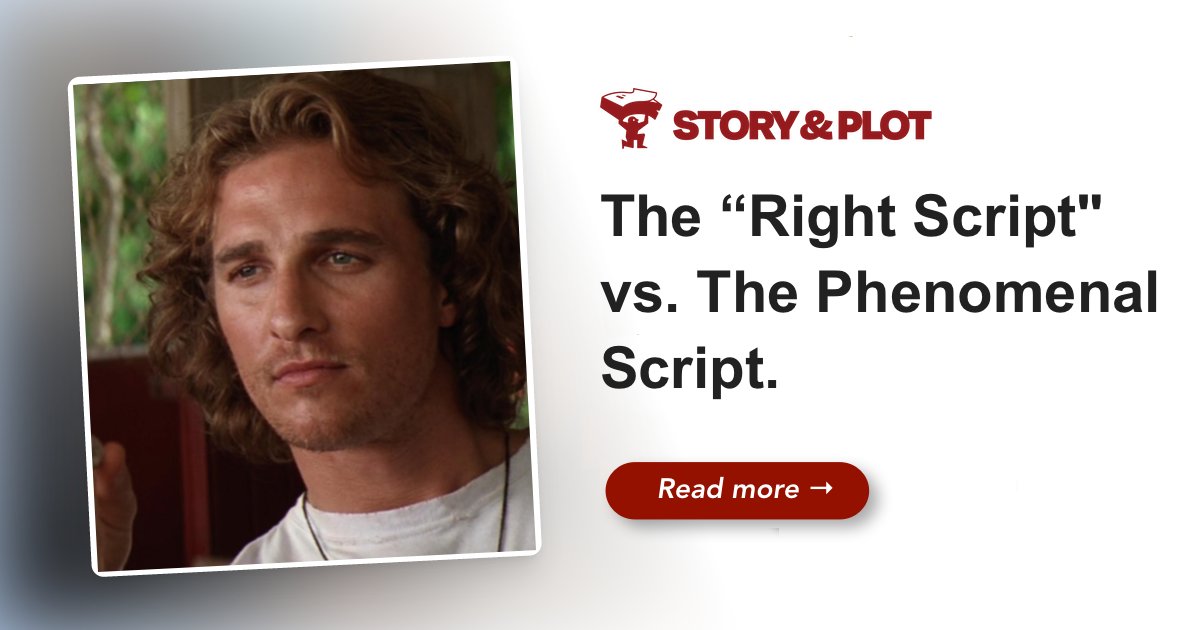 flyingwrestler's tweet card. The only thing better than writing a phenomenal script is writing the "right" script. Unfortunately, you don't have any control over that.