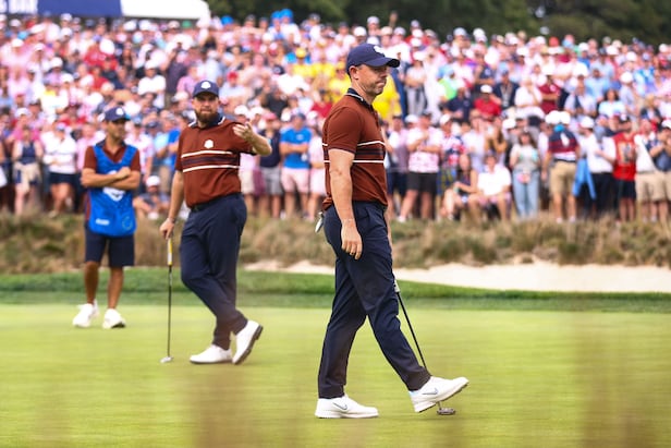 JoelMBeall's tweet card. Walking with Rory McIlroy amid the shower of F-bombs and abuse as Bethpage crowd crosses a line