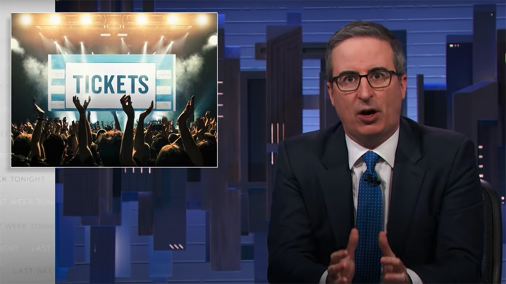 Variety's tweet card. John Oliver blasted Ticketmaster - 'one of the most hated companies on Earth' - over prices, fees and connections with the secondary market.