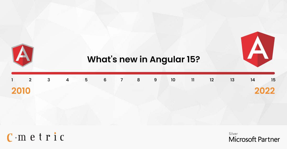 CMetricSolution's tweet card. What's new in Angular 15 ? Do you know Angular 15.0.0 set foot in the tech market? It's the biggest release with several enticing improvements and features!