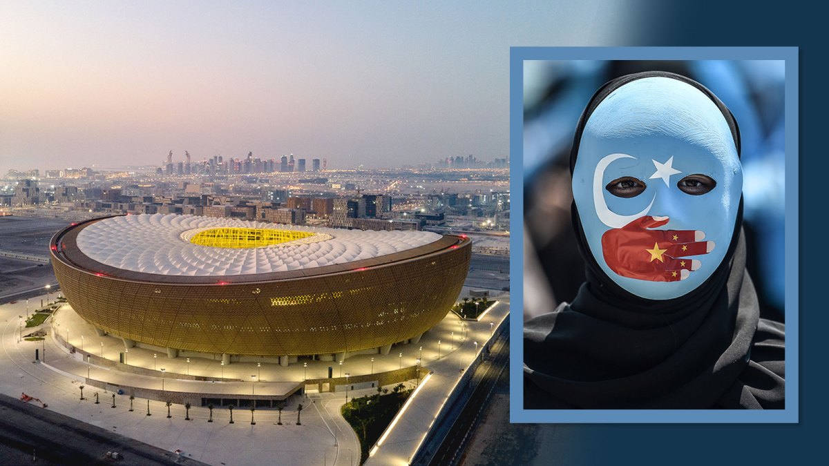 JamesAALongman's tweet card. The company that built the venue for the Qatar 2022 World Cup final also constructed a prison used in China’s mass detention of Uighurs in Xinjiang province, Th