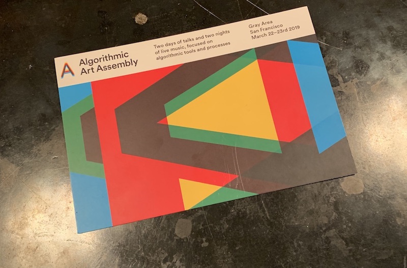 cycling74's tweet card. I first learned of the Algorithmic Art Assembly via colleague Joshua Kit Clayton. I knew nothing about it other than that it would be a...