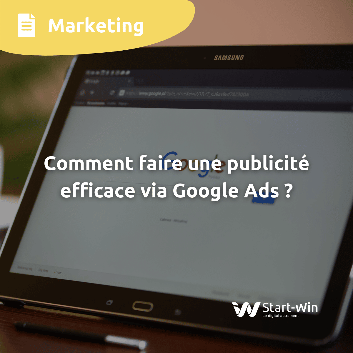 StartWinFr's tweet card. Google Ads constitue l’un des meilleurs investissements pour votre entreprise. Découvrez comment faire une publicité efficace via Google Ads.