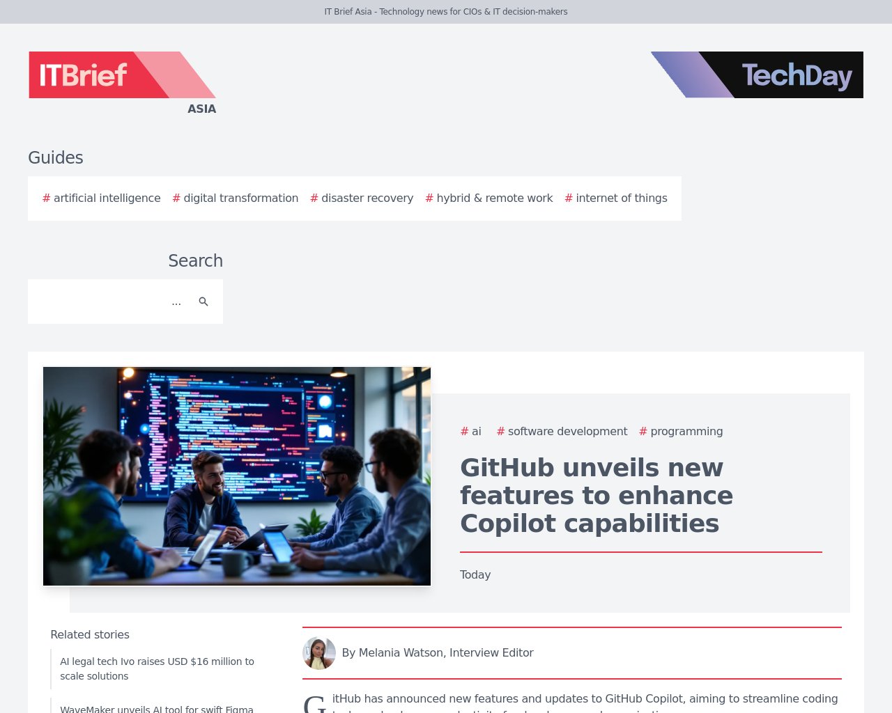 managetech_inc's tweet card. GitHubは、GitHub Copilotの新機能とアップデートを発表し、開発者や組織の生産性を向上させるこ