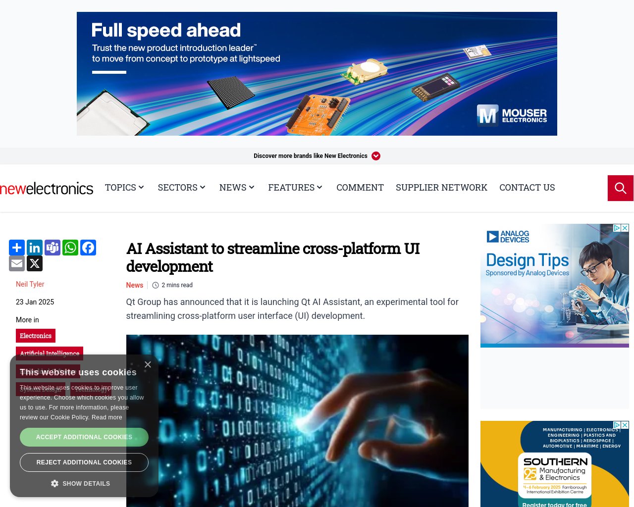 managetech_inc's tweet card. Qt GroupがQt AI Assistantを発表 ツールの目的はUI開発タスクを自動化し、開発者が生産的