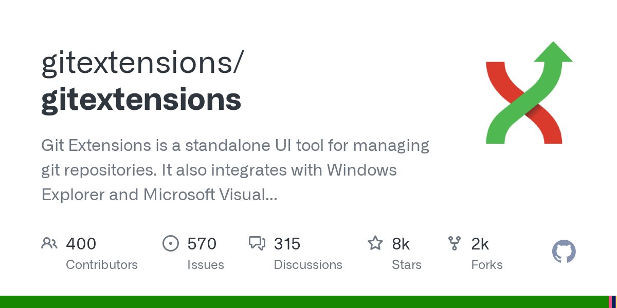 kubanaltan's tweet card. Git Extensions is a standalone UI tool for managing git repositories. It also integrates with Windows Explorer and Microsoft Visual Studio (2015/2017/2019). - gitextensions/gitextensions