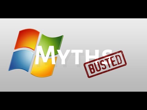 TechbustersLou's tweet card. 5 Windows Myths Debunked!!!!