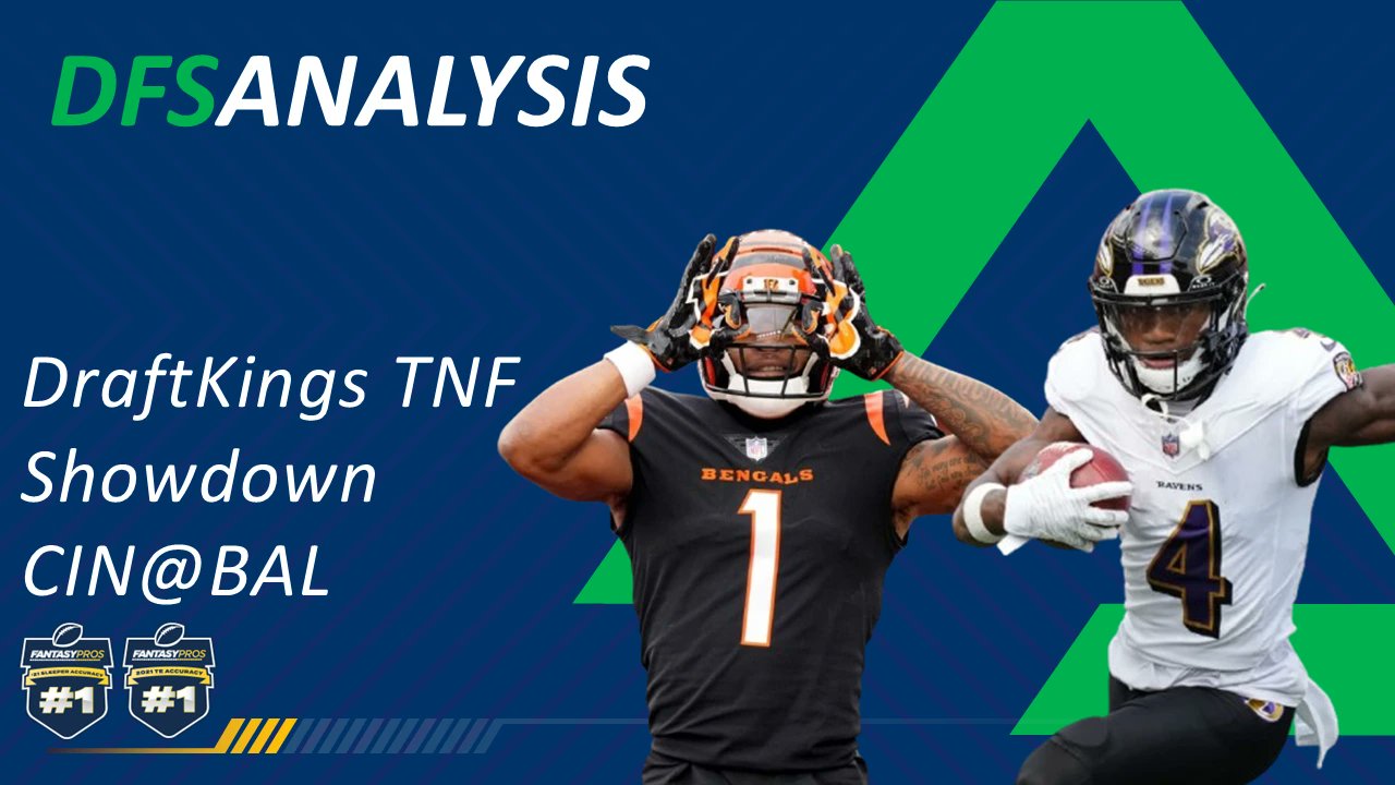 kfantasy_sports's tweet card. Ready to crush the next 2024 season TNF DraftKings showdown slate (of Cincinnati @Baltimore)? An exciting AFC North showdown of divisional rivals is always set to be entertaining. Whether you're...